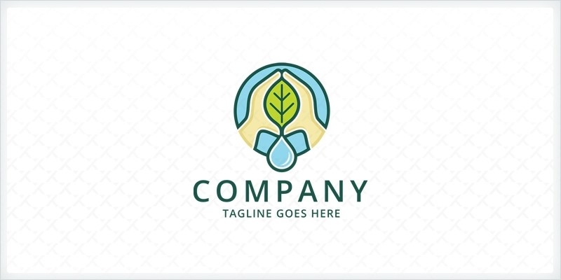 Hydroponics Farming Logo Template