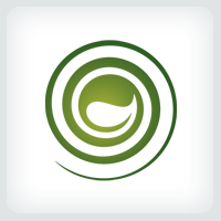 Spiral Leaf Logo Template