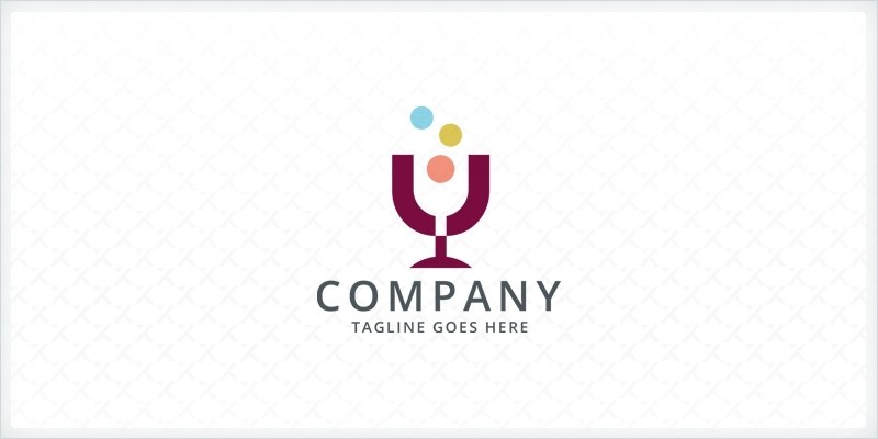 Wine Glass Logo Template