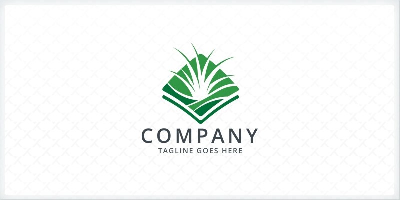 Grass Turf Lawn Care Logo Template