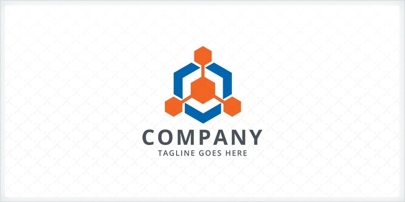 Hexagon Connect Logo Template