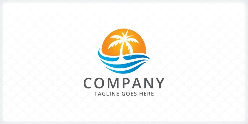 Palm Tree Logo Template