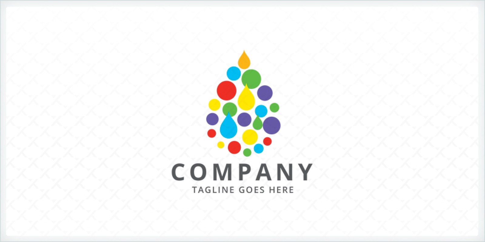 Rainbow Water Droplet Logo Template