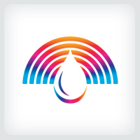 Spectrum Water Droplet Logo Template