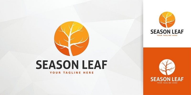 Season Leaf Logo Template