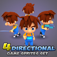 4-Directional Game Character Sprites