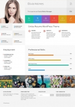 Olivia - Resume And Portfolio WordPress Theme Screenshot 1