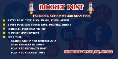 Rocket Post - Facebook Auto Post Script