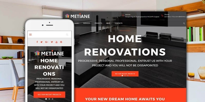 Metiane - Interior Design Wordpress Theme