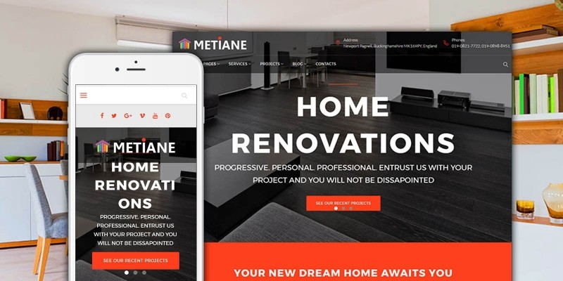 Metiane - Interior Design WordPress Theme