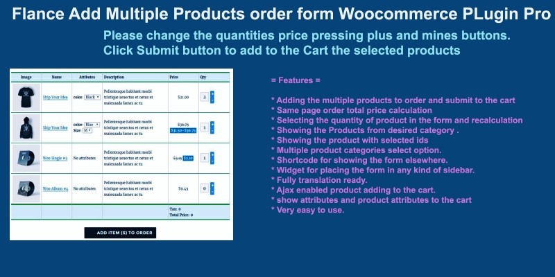 Add Multiple Products WooCommerce Plugin