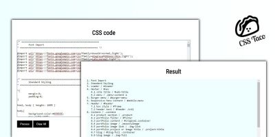 CSS Taco - CSS Table Content Creator