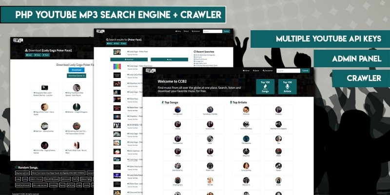 PHP YouTube MP3 Search Engine And Crawler