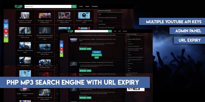 PHP MP3 Search Engine Script With URL Expiry