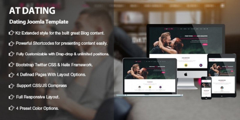 AT Dating - Responsive Dating Joomla template