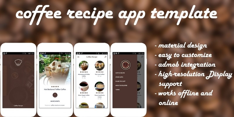 Coffee Recipe - Android Recipe App Template