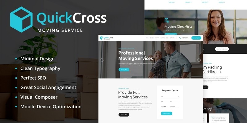 Quick Cross - Moving Service WordPress Theme