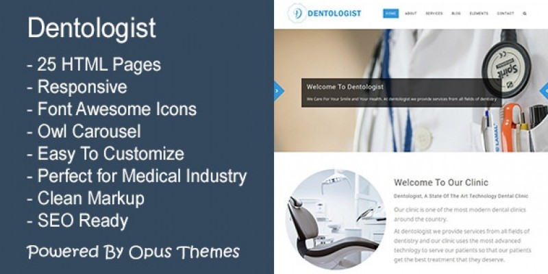 Dentologist - Medical Website HTML Template