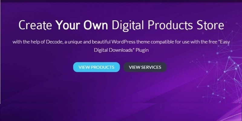 Decode - Creative Digital Products WordPress Theme