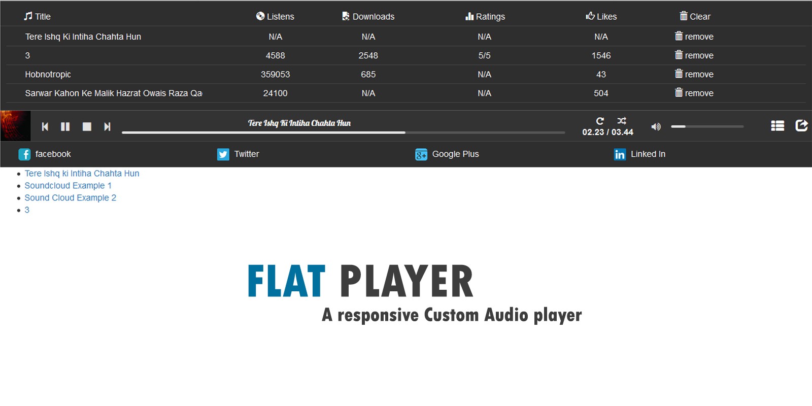 Flat Player