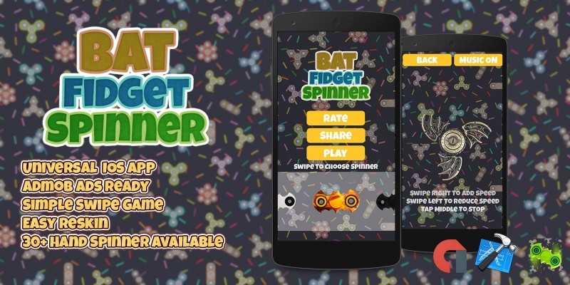 Bat Fidget Spinner - iOS Xcode Project