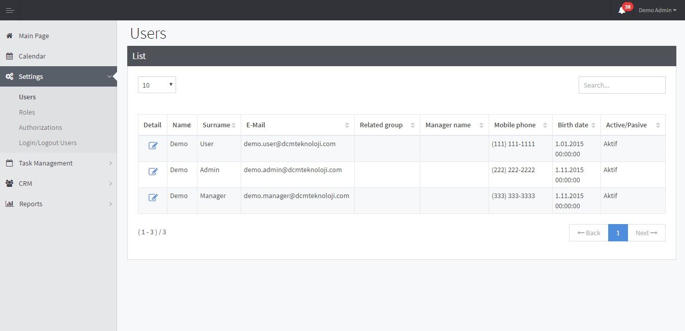 Crm tasks