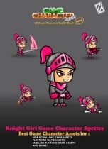 Girl Knight Game Character Sprite Screenshot 1