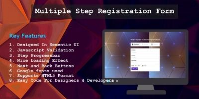 Multiple Step Registration Form