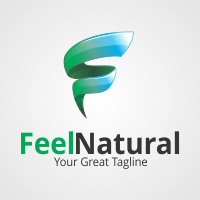 Letter F Logo - Feel Natural Logo Template