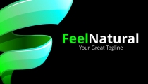 Letter F Logo - Feel Natural Logo Template Screenshot 4