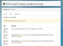 PHP GeoIP Country Redirect Screenshot 4
