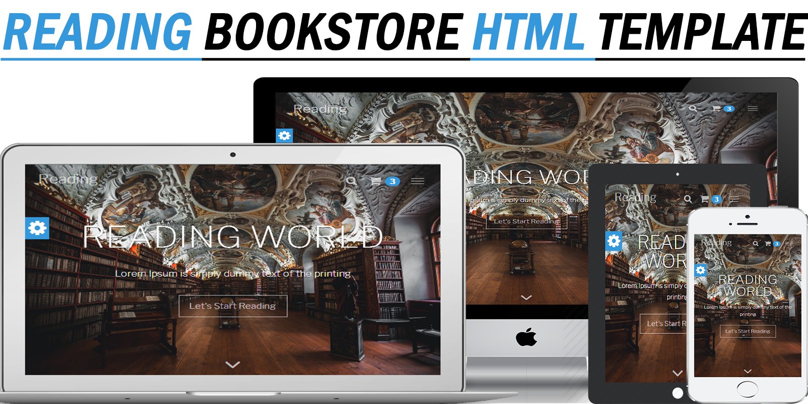 Reading - Bookstore Responsive HTML Template by AhmedHamdy19 | Codester