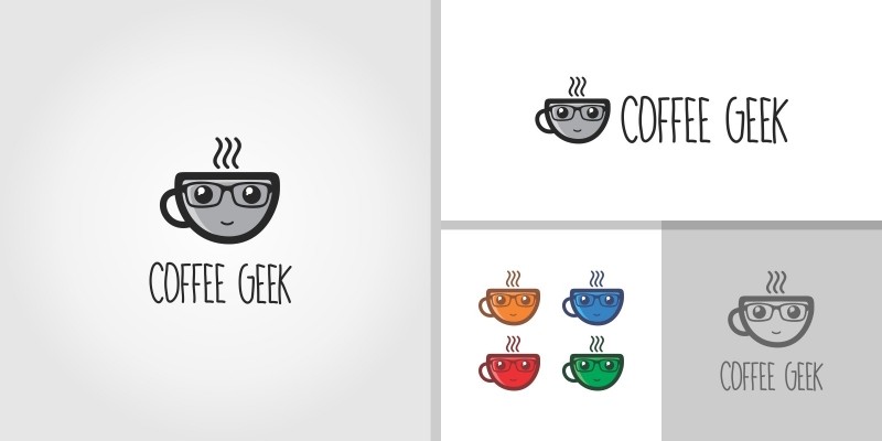 Coffee Geek - Cafe Logo Template