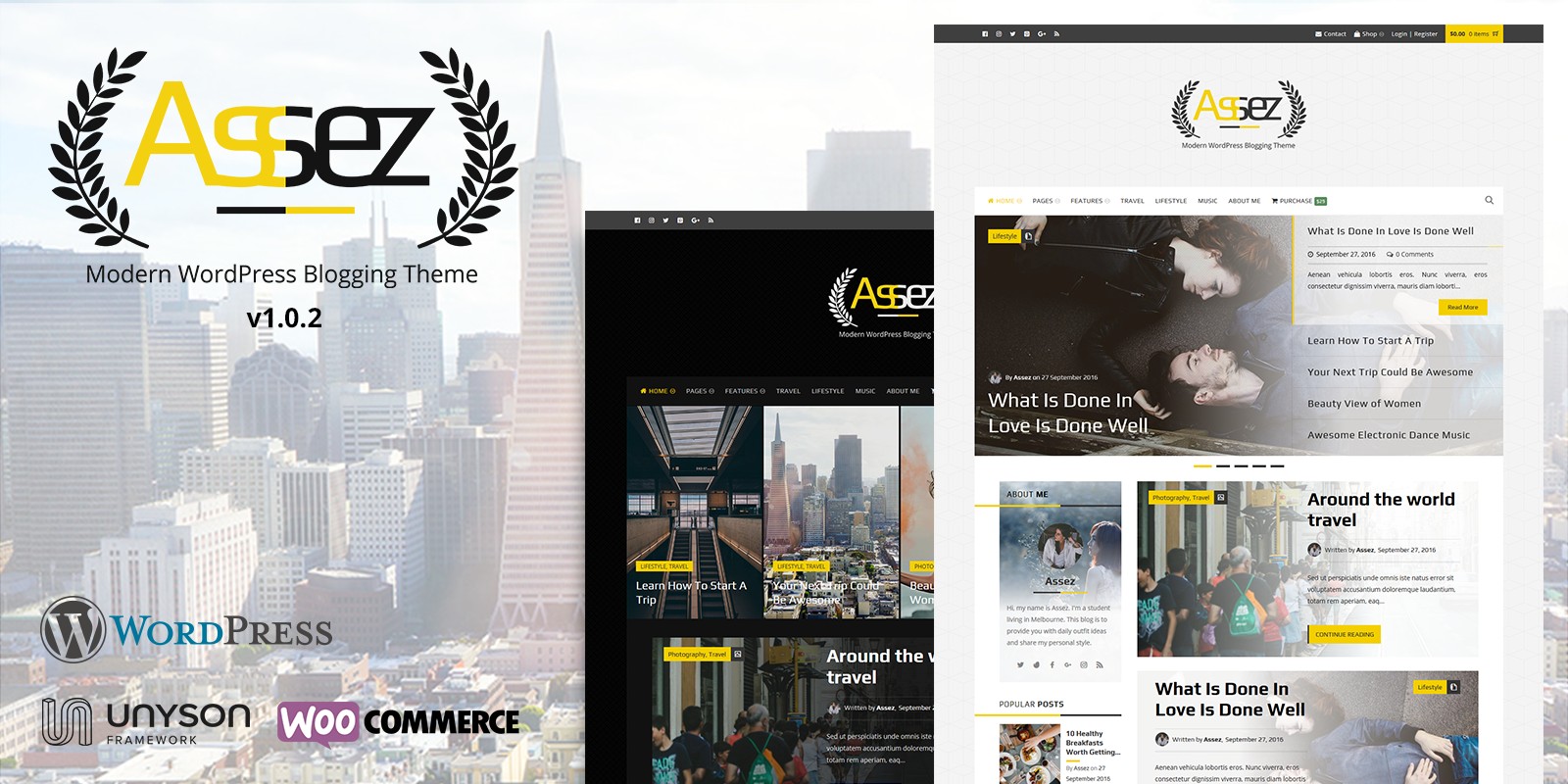 Assez - Modern WordPress Blogging Theme