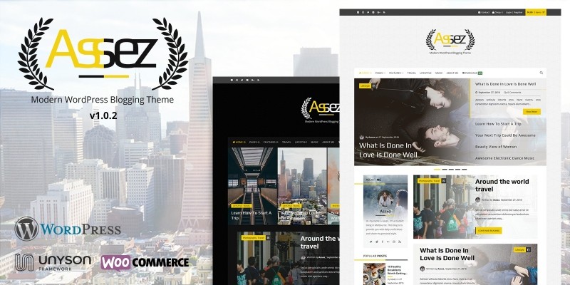 Assez - Modern WordPress Blogging Theme