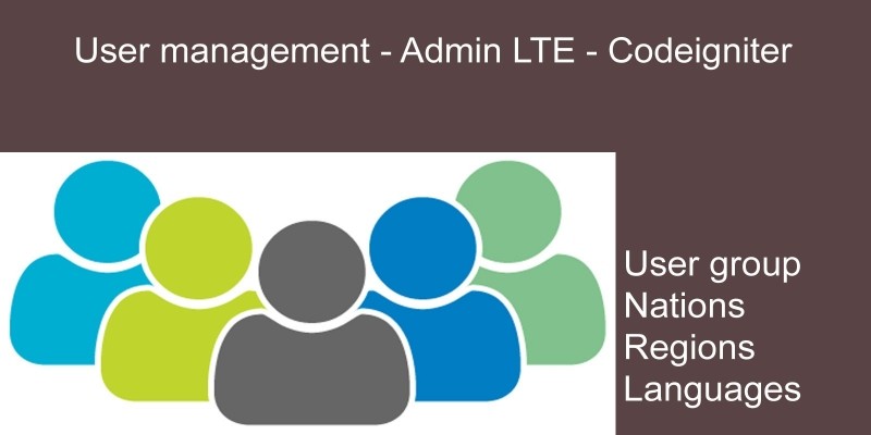 User management - Codeigniter Admin LTE