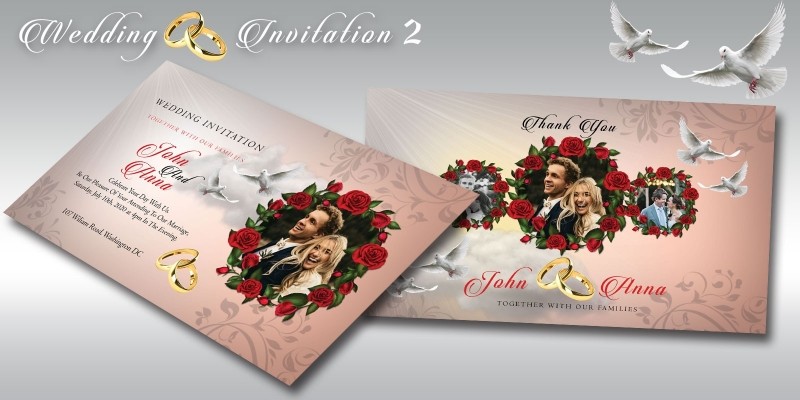 Wedding Invitation 2 Flyer Template