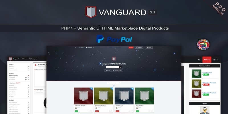 Vanguard - Marketplace Digital Products PHP