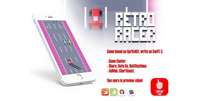 Retro Racer - iOS Xcode Source Code