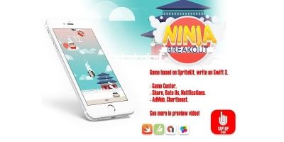 Ninja Breakout - iOS Game Source Code