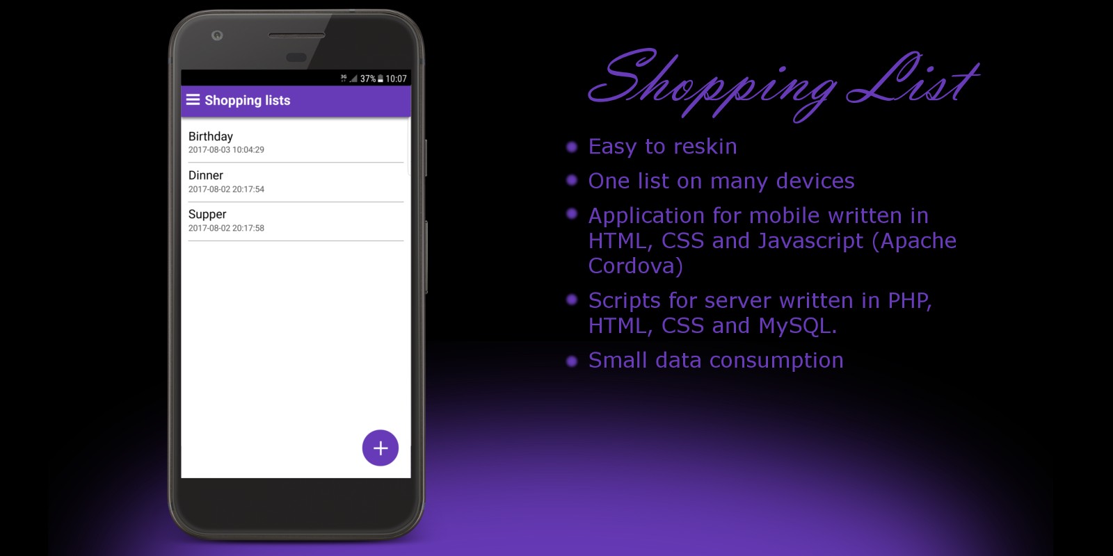 Shopping List - Cordova App Template