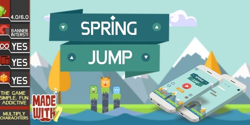 Spring Jump - Buildbox Game Template