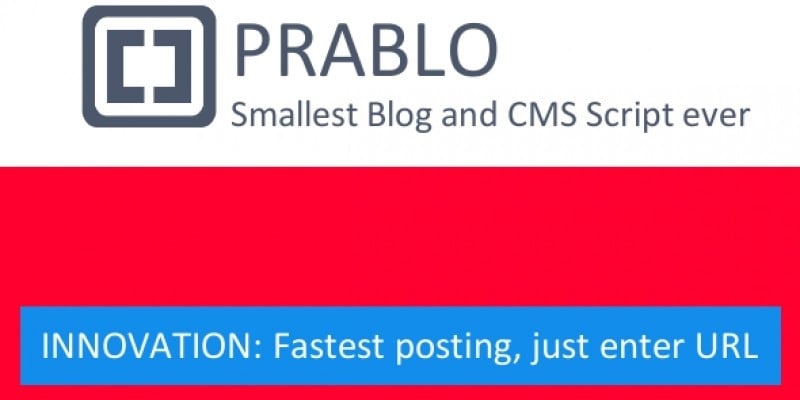 Prablog - PHP Blog CMS Script