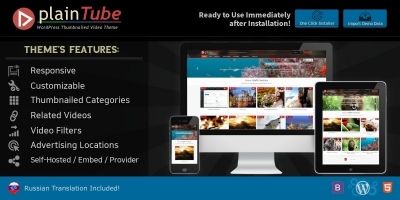 RAWMPlainTube -Video Tube WordPress Theme