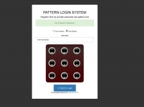 Pattern Lock Login and Register - PHP Screenshot 1