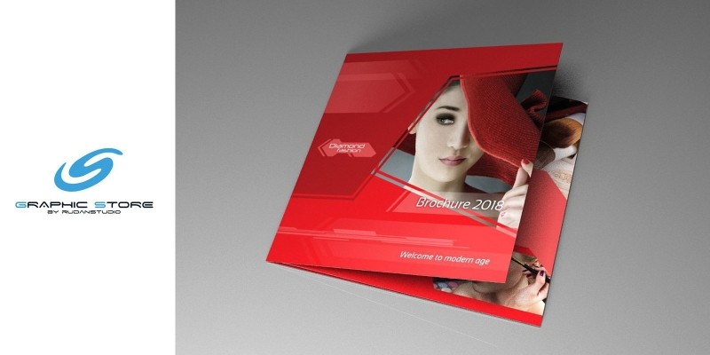 Indesign Brochure Red Diamond Template