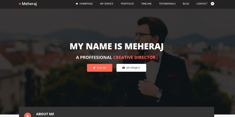 Meheraj - Personal Portfolio And Resume Template