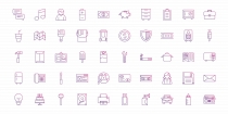 Purple Thin Lines - Vector Icon Pack Screenshot 1