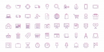 Purple Thin Lines - Vector Icon Pack Screenshot 3