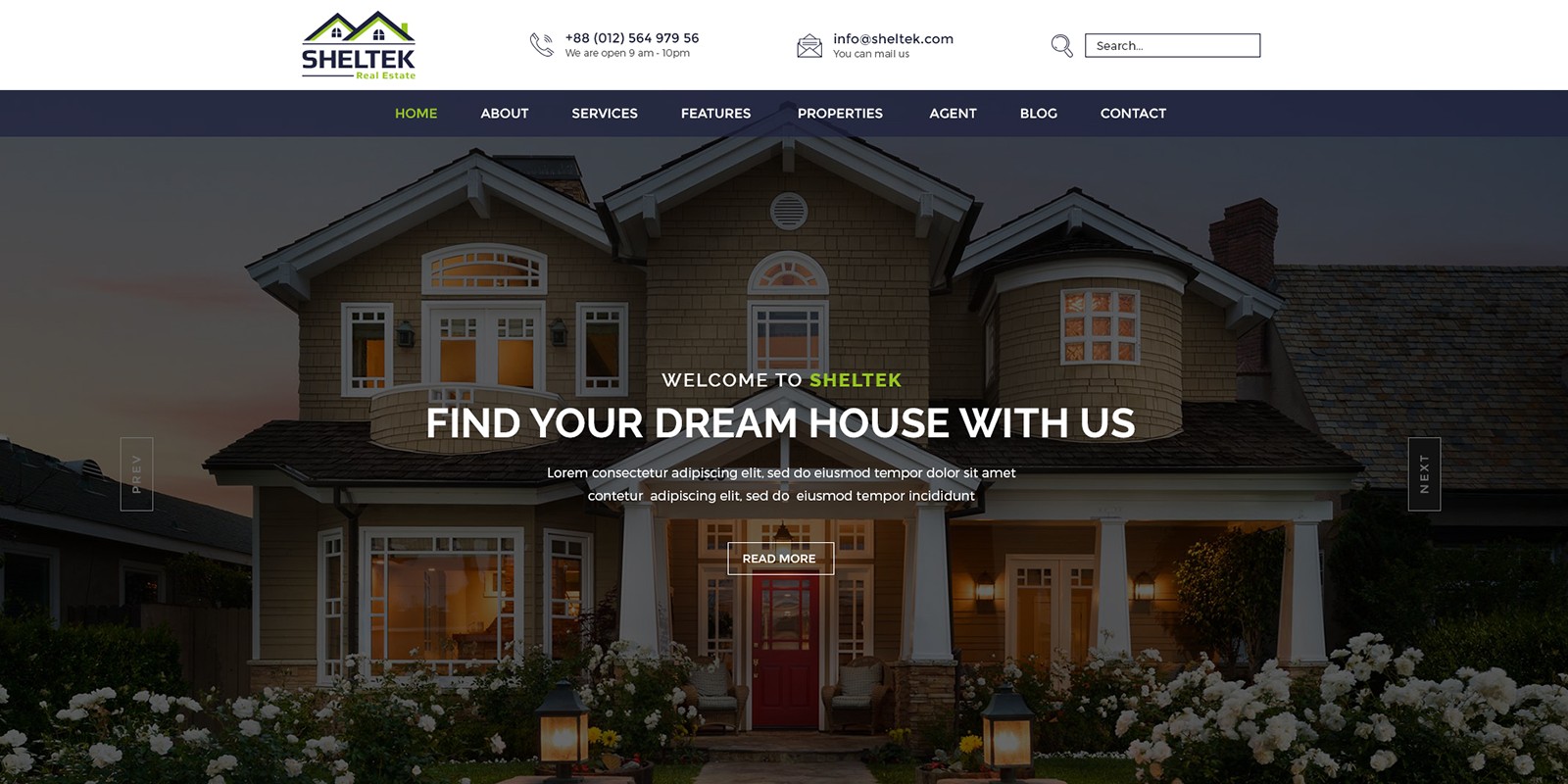 Sheltek - Real Estate Responsive Template